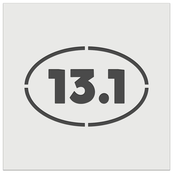 13.1 Half Marathon Runner DIY Cookie Wall Craft Stencil - 4.5 Inch