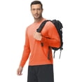 thumbnail image 4 of Xidunhg Men's Rash Guard Long Sleeve Shirt UPF 50 Sun Protection Quick Dry Moisture Wicking Lightweight for Swimming Surfing Outdoor Orange M, 4 of 10