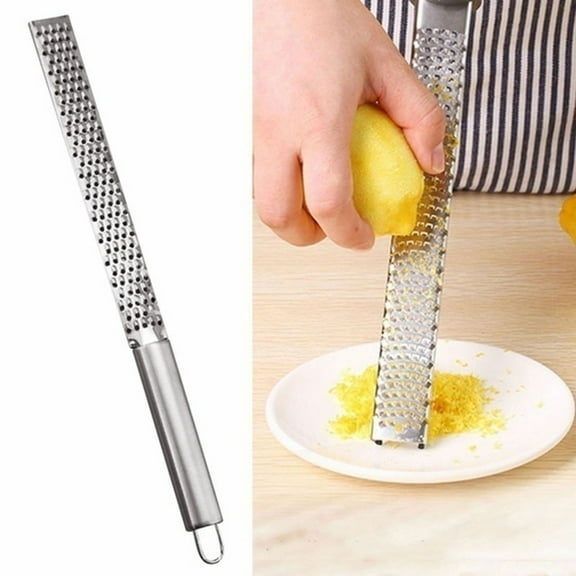 JilgTeok 1 Packs Lemon Zester Grater Stainless Lemon Cheese Vegetable Zester Peeler Kitchen Tools for Cheese, Citrus, Lime, Chocolate, Ginger, Garlic