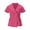 Hot Pink, variant on Scrub Tops for Women Short Sleeve Shirts Summer Cool Breathable 4 Way Stretch Nursing Suit Mandarin Collar V Neck Mock Wrap Uniform Adjustable Side Buckle Workwear with Pockets