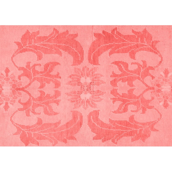 Ahgly Company Machine Washable Indoor Rectangle Abstract Red Modern Area Rugs, 7' x 10'