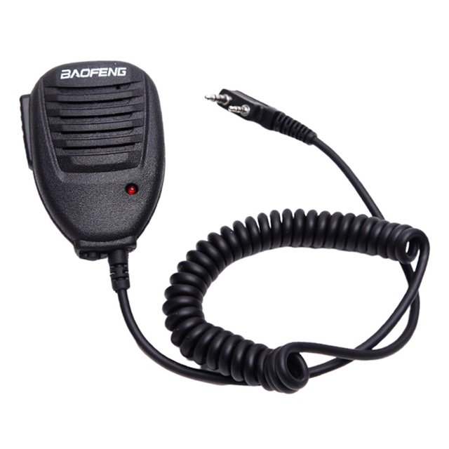 Micrófono de hombro Micrófono de mano Micrófono de radio de 2 pines para , TYT HYT Radio de 2 vías, Micrófono de Soledad Auriculares con micrófono y altavoz de mano