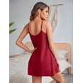 thumbnail image 6 of Ekouaer Women Lace Nightgown Sexy Cami Sleeveless Chemise Sleepwear Sleep Dress Red, 6 of 7