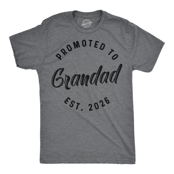 Mens Funny T Shirts Promoted To Grandad 2026 Sarcastic Grandpa Family Tee For Men Graphic Tees