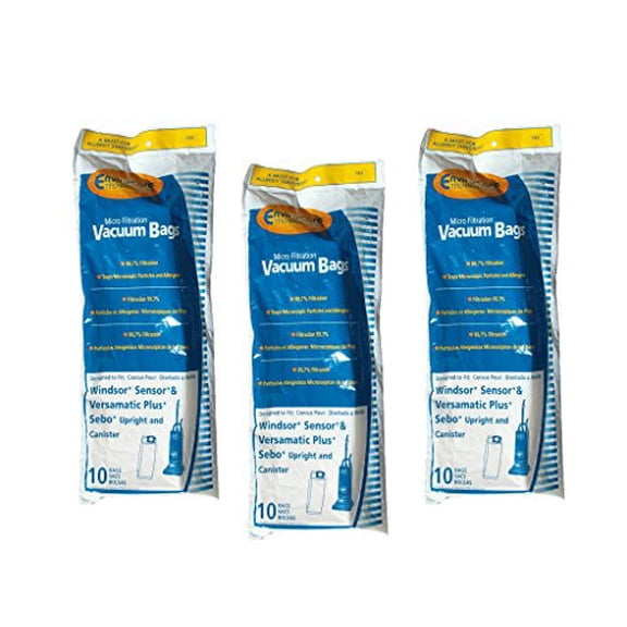 30 Allergen Upright Vacuum Cleaner Bags For Kenmore/Windsor/AllStar/Sebo/SSS