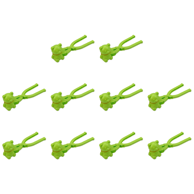 Clip para Bolas Nieve en Forma Oso para Juguete Pelea Bolas Nieve Invierno (verde)