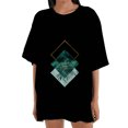 thumbnail image 1 of Blusa informal de manga corta con estampado geométrico de manga corta para mujer Fridja  gope2863, 1 of 6