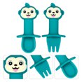 thumbnail image 2 of Shisuyan 2Pcs Baby Fork Spoon Set Adorable Cartoon Kids Tableware Infant Spoon Fork, 2 of 9