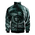 thumbnail image 4 of Chaqueta con cuello alto y estampado 3D de espirales de colores, abrigo de moda para primavera y otoño, chaquetas de gran tamaño con cremallera, ropa de abrigo para hombre, 4 of 5