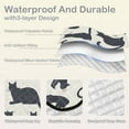 thumbnail image 2 of Cat Silhouettes Beach Blanket Outdoor Picnic Blanket 78"x 78" Waterproof Foldable for Beach Camping Travel Hiking Grass Lawn Park, 2 of 5