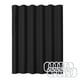 thumbnail image 2 of Cortina de ducha texturizada, poliéster resistente, 256GSM, 71Wx71H, con 12 ganchos, negro, 2 of 9