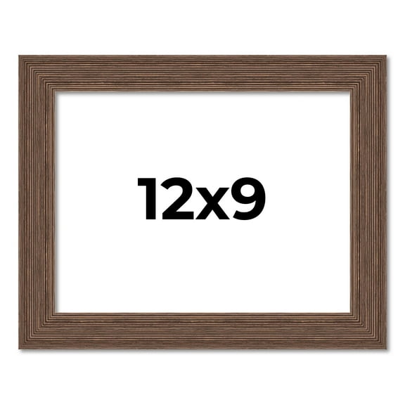 12x9 Frame Brown Distressed Barnwood Picture Frame | Rustic Farmhouse Photo Frame Includes UV