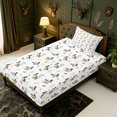 thumbnail image 2 of Manfei Green Billed Waterfowl Print Fitted Sheet Full,Farmhouse Duck Bed Set,3pcs,1 Fitted Sheet and 2 Pillowcases, 2 of 6