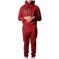 thumbnail image 1 of Hombres Casual Espesar Sudadera con capucha Deportes sólidos Al aire libre Cremallera Montañismo Sudadera Traje Pompotops oipoqjl29369, 1 of 5