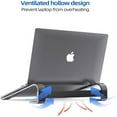 thumbnail image 2 of EIMELI Laptop Stand Aluminum Computer Riser Ergonomic Laptops Elevator for Desk Compatible with 10-18” Notebook Computer Black, 2 of 6