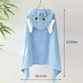 thumbnail image 3 of Tgbvmt Hooded Fleece Bath Towel 25.5x55.1 Inches Soft Coral Velvet Elephants Cape Style Hooded Bathrobe Towel for Beach Pool Home Bath Gift Spa Relaxation Comfort Daily Use, 3 of 8