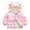 Pink letters, variant on Toddlers Fleece Jackets Thick Warm Little Baby Girls Boys Soft Lovely Hoodies Down Coat Outerwear