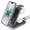 Black and Gray, variant on Cshidworld 3 in 1 Wireless Charger, 15W Fast iPhone Charging Station for Multiple Apple Devices - iPhone 17 16e 16 15 14 Pro Max 13 12 11,Watch 10 9 8 7 6 5 4 3 2 SE Ultra Series, Airpods 4 3 2 Pro