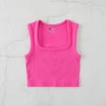 thumbnail image 1 of LYMAYTER Women's Square Collar Tank Summer Tight Ribbed Crop Tops Casual Basic Shirt for S-L, 1 of 10