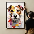 thumbnail image 4 of Russell Terrier Dog Cat Portrait Watercolor Painting Custom Canvas/Framed Canvas Prints - Wall Art for Home Decoration, Memorial Gift for Pet Lovers Dog Moms, home decor living room, 4 of 4