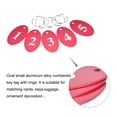 thumbnail image 3 of Uxcell Metal Number Tags Key Tag with Ring, 1-5 Numbered Oval 50x30mm/2x1.2inch Red for Coding, Decoration,5pcs, 3 of 5