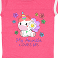 thumbnail image 4 of Inktastic My Auntie Loves Me- cute unicorn Boys or Girls Baby Bodysuit, 4 of 5