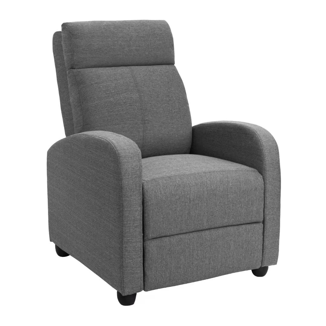 Vineego Massage Sofa Chair,Adjustable Fabric Recliner Home Theater Seating with Padded Backrest and Thick Seat Cushion ,Gray