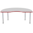 thumbnail image 7 of ECR4Kids 48in x 72in Kidney Everyday T-Mold Adjustable Activity Table Grey/Red/Silver - Super Leg, 7 of 7