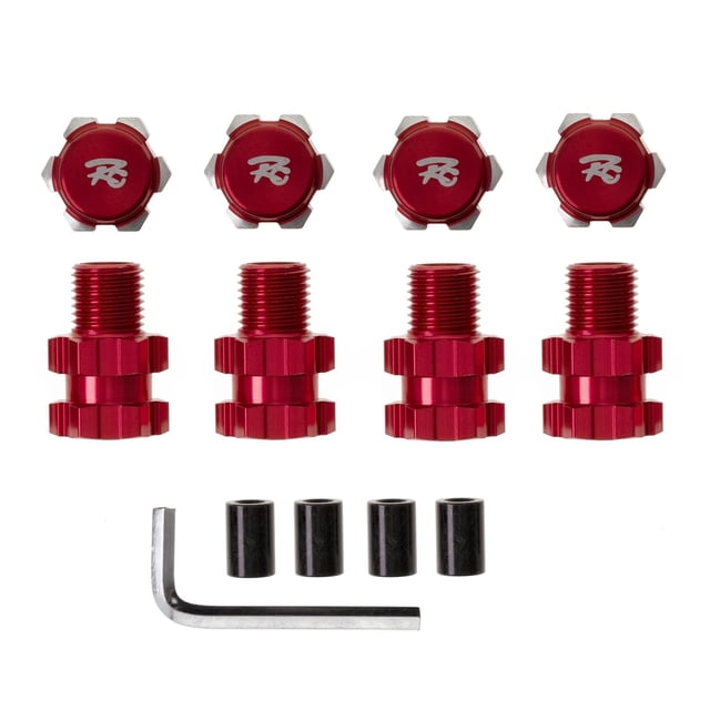 Ounissouiy RCGOFOLLOW-rueda de aleación de aluminio, montaje hexagonal, pieza de actualización RC, adaptador para 1/10 Maxx RC, pieza de coche Kits de construcción modelo Plata