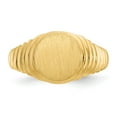 thumbnail image 4 of 14K Yellow Gold Ring Band Signet 10.5x9.5mm Open Back Men's, Size 7, 4 of 5