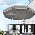 thumbnail image 4 of Outsunny Patio Dining Set with Umbrella, Folding Outdoor Patio Set, Grey, 4 of 10