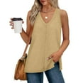 thumbnail image 3 of Tank Tops for Women Summer V Neck T Shirts Trendy Sleeveless Basic Tee Loose Fit 2025 Fashion, 3 of 6