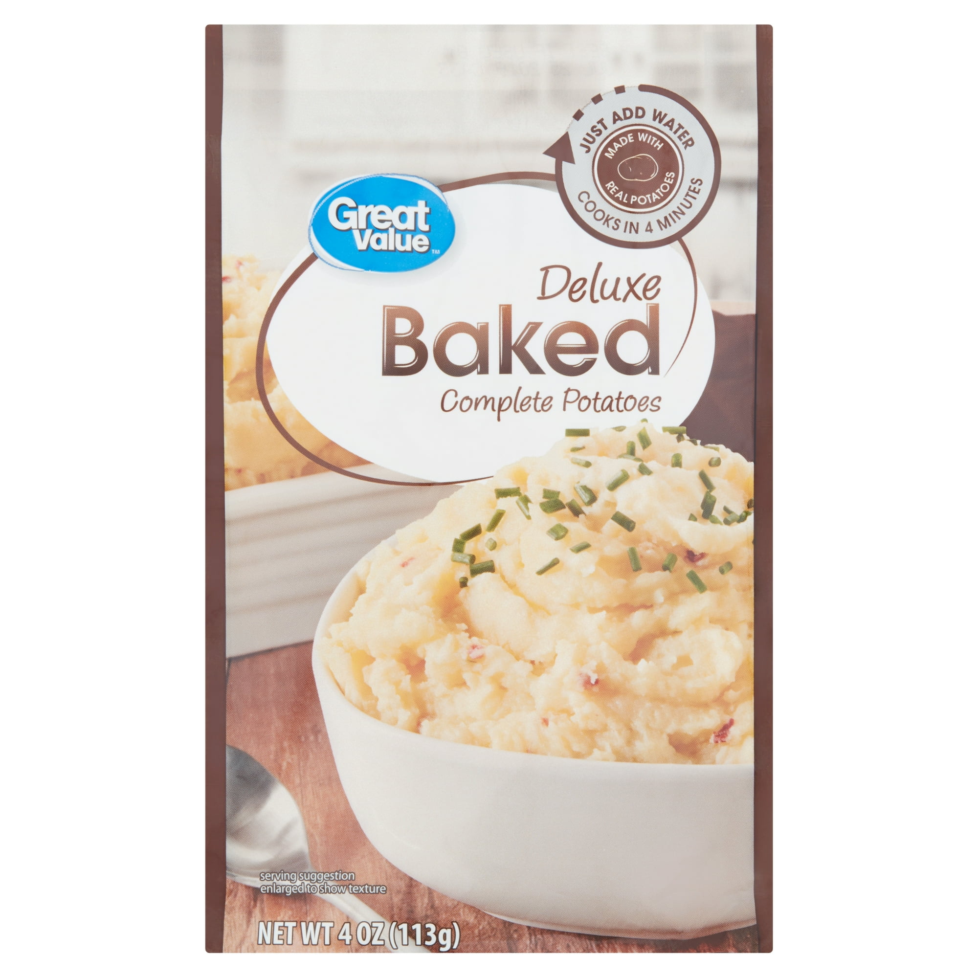 Great Value Deluxe Baked Complete Potatoes, 4 oz