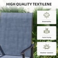 thumbnail image 3 of ELPOSUN Patio Swivel Chairs Set of 2, Outdoor Dining Chairs High Back All Weather Breathable Textilene Outdoor Swivel Chairs with Metal Rocking Frame for Lawn Garden Backyard Deck, Navy, 3 of 7