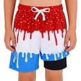 thumbnail image 1 of FYEGRE Boys Swim Trunks With Refreshing Ice Print For Beach Pool And Water Play Activities White 7-8 Years, 1 of 2