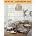 thumbnail image 5 of 13 Inch Round Placemats Set of 6, Black Christmas Non Slip Heat Insulation PP Table Mats, Snowflake Xmas Christmas Tree Washable Place Mats for Kitchen Dining Party Table Decor, 5 of 7