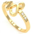 thumbnail image 5 of Capricorn Zodiac Sign Diamond Ring In Solid 14k Yellow Gold, 5 of 6