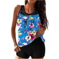 thumbnail image 2 of Brqkzdu Womens Tankini Swimsuits 2 Piece Floral Print Bathing Suits Modest Tankini Tops with Boyshorts Split Swimsuits, 2 of 5