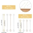 thumbnail image 6 of 160 Pcs Double Eye Pins Stainless Steel Open Eye Pins Head Pins for DIY Jewelry Necklace Making for DIY, 6 of 9