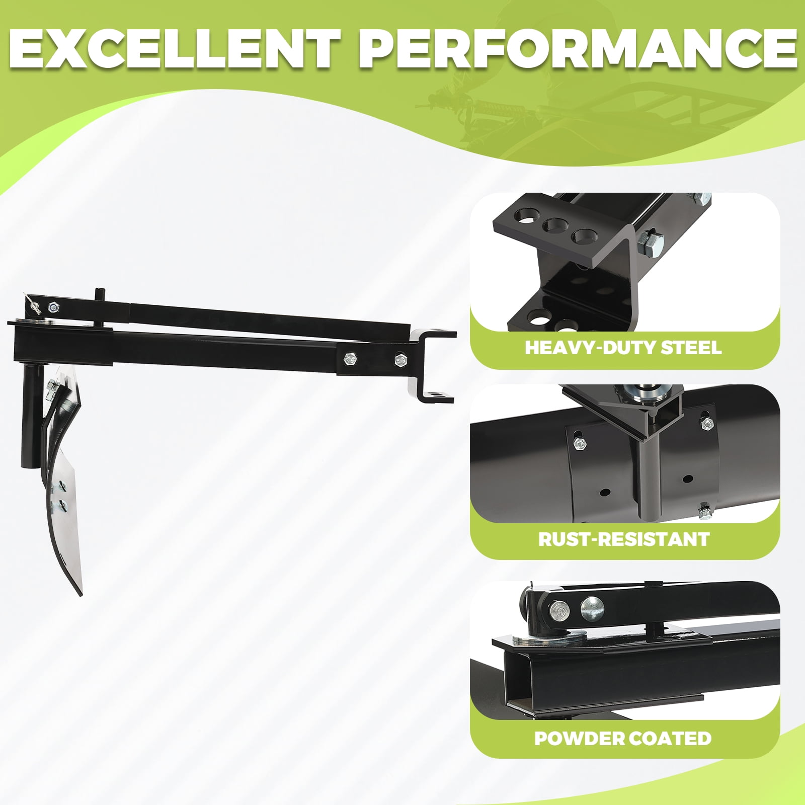 Kojem 42" Rear Blade Sleeve Hitch Blade Lawn Mower Attachments Heavy Duty Steel Powder Coated Black