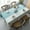 Green A, variant on Rectangle Tablecloths In Cotton Linen,Patchwork Striped Tablecloth With Tassel,Stain Resistant Table Covers For Dining Room Kitchen Writing Desk Picnic-Blue B-110x110cm(43x43")