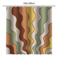 thumbnail image 3 of Cortina de ducha retro hippie Matsuzay impermeable a prueba de moho 150x180cm, 3 of 6