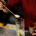 thumbnail image 4 of Thinsont Stainless Steel Bar Spoon with Long Handle Stirring Spiral Pattern Mixing Blending Stirrer Spoons Twisted Barware Gadgets Fork Rose Gold, 4 of 8