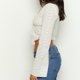 thumbnail image 4 of Cárdigan de algodón para mujer cuello cuadrado parte superior suave versátil para fiestas vacaciones citas FLhrweasw Nuevo, 4 of 7