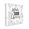 thumbnail image 3 of Stupell Industries Make Good Choices Simple Floral Outline Pattern Graphic Art Gallery Wrapped Canvas Print Wall Art, Design by Kelley Talent, 3 of 5