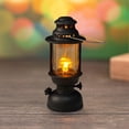 thumbnail image 7 of Electronic Candle Ambient Light Mini Oil-Lamp LED Night Light, Flameless Flicker, Cord-Free Plastic Lantern with Hanging Loop & Bottom Switch, Safe Holiday Décor for Bedroom, Centerpieces, 7 of 7
