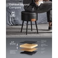 thumbnail image 5 of VASAGLE EKHO Collection Storage Ottoman Tray Vanity Stool Chair Synthetic Leather Ottoman with Storage Loads 330 lb for Bedroom Living Room Ink Black, 5 of 9