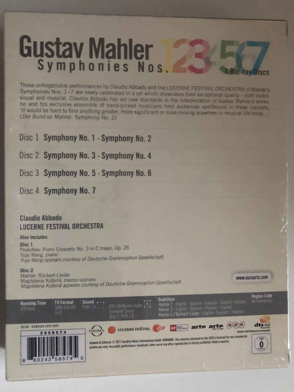 Abbado Conducts Mahler Symphonies 1-7 (Blu-ray)