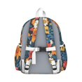 thumbnail image 3 of Colorful Floral Pattern Backpack for School,Cute School Bag,Schoolbag with Adjustable Shoulder Straps & Padded Back,13.4"x11"x4.7", 3 of 6