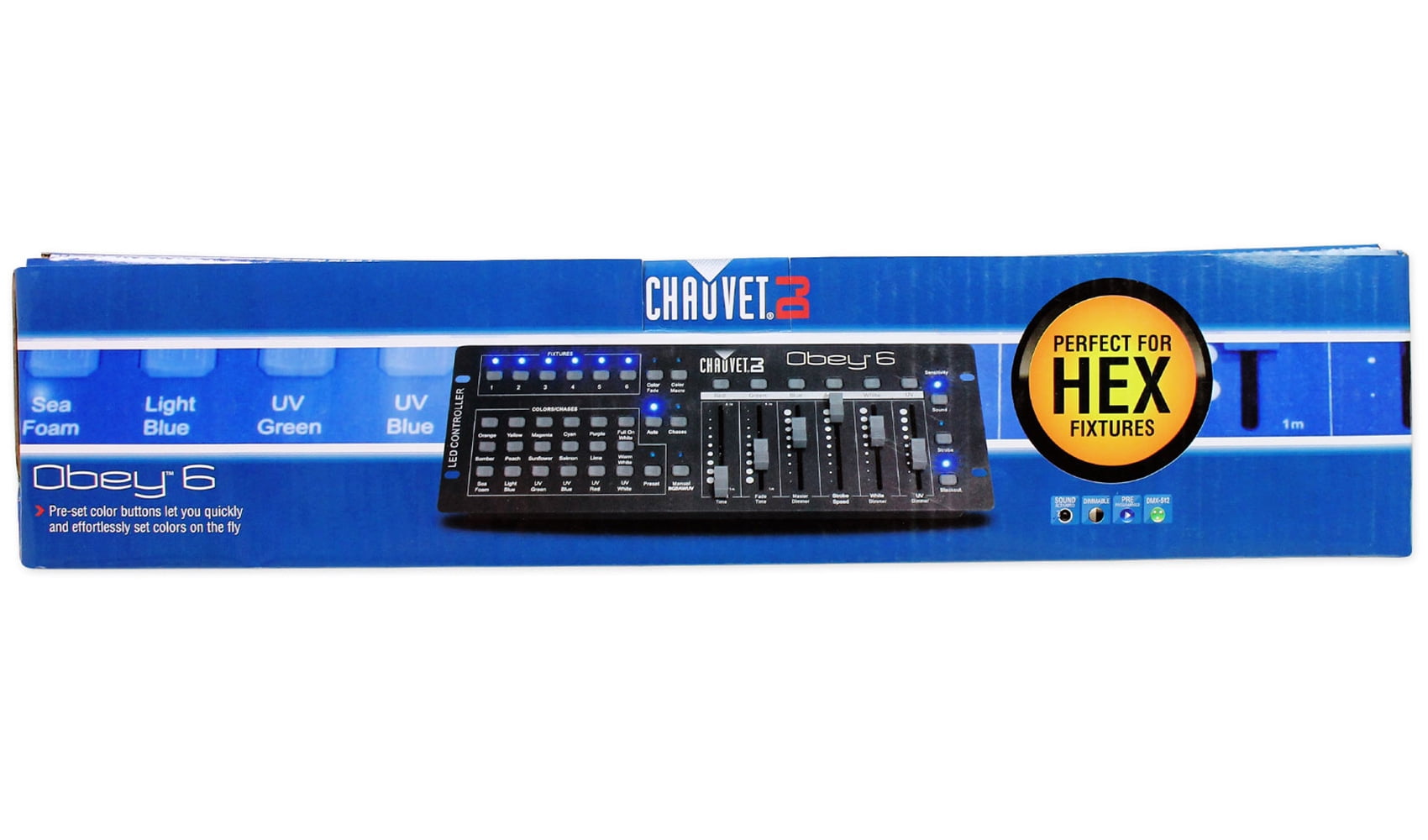 Chauvet DJ 6-Channel DMX MIDI FX Controller, Universal, Black, 3.8 lb